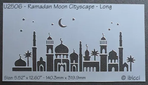 ibicci Ramadan Moon Cityscape stencil Long